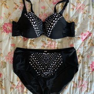 Cacique bikini  black laser cut